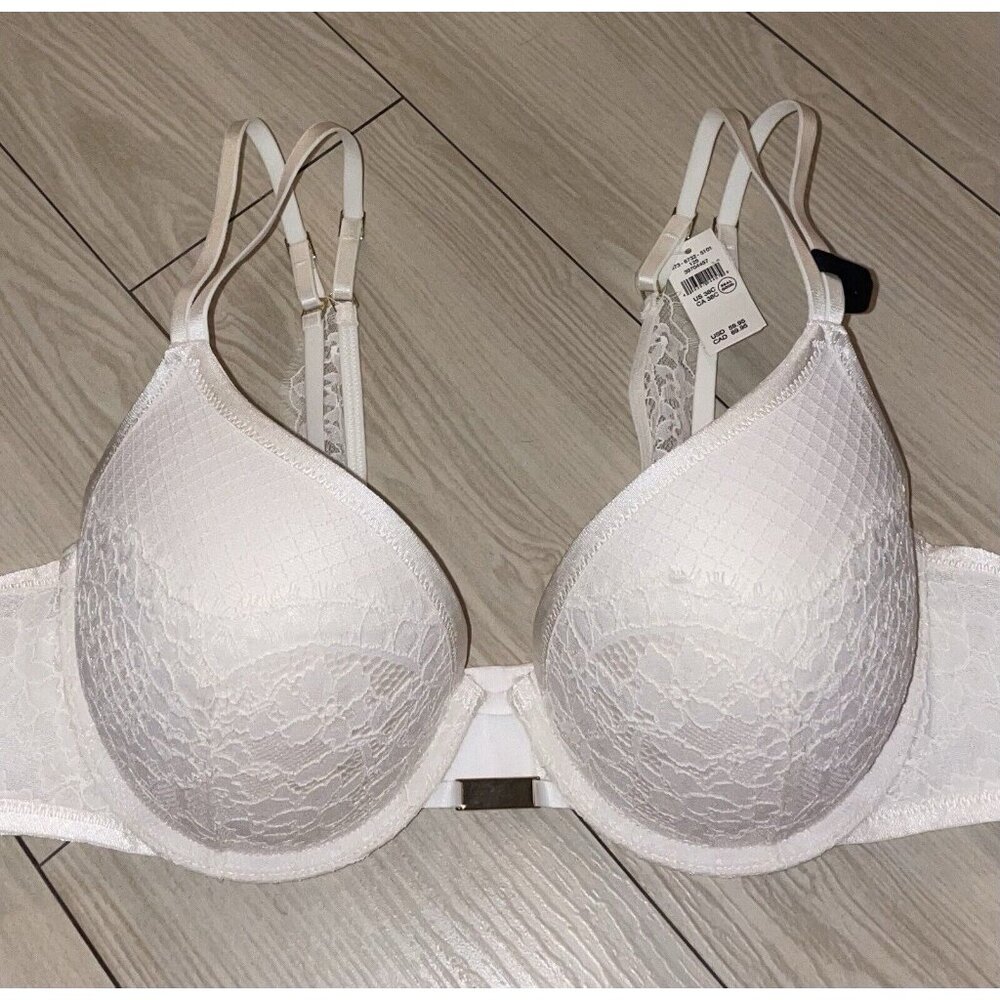 Aerie Plunge Bra Lace Padded Underwire Womens 38C Ivory New - Picture 3 of 6